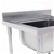 SOGA S/S Work Bench Sink Commercial Restaurant Kitchen Food Prep 70*70*85cm