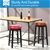 2x Levede 75cm Swivel Bar Stool Kitchen Stool Wood Dining Chair Citrine