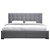 Levede Bed Frame Double King Fabric W/ Drawers Wooden Mattress