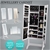Levede Wall Mounted or Hang Over Mirrored Jewellery Dressing Cabinet White