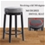 2x Levede 65cm Swivel Bar Stool Kitchen Stool Wood Dining Chair Shadow
