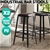 2x Levede Industrial Bar Stool Kitchen Stool Dining Chair Leather Seat