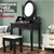 Levede Dressing Table Stool 3 Mirror Cabinet 7 Drawer Makeup Organiser
