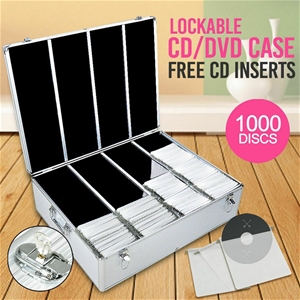 1000 Discs Aluminium CD DVD Cases Bluray