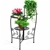 2X Wrought Iron Outdoor Indoor Flower Pots Stand Garden Metal Corner Shelf