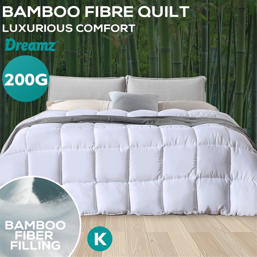Aus Made 200GSM Bamboo Blend Summer Weight Machine Washable Quilt-ALL SIZE 