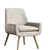 Levede Upholstered Fabric Dining Chair Kitchen Wooden Modern Cafe Chairs
