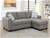 Jessie LHF Chaise With Sofabed & Storage - Storm