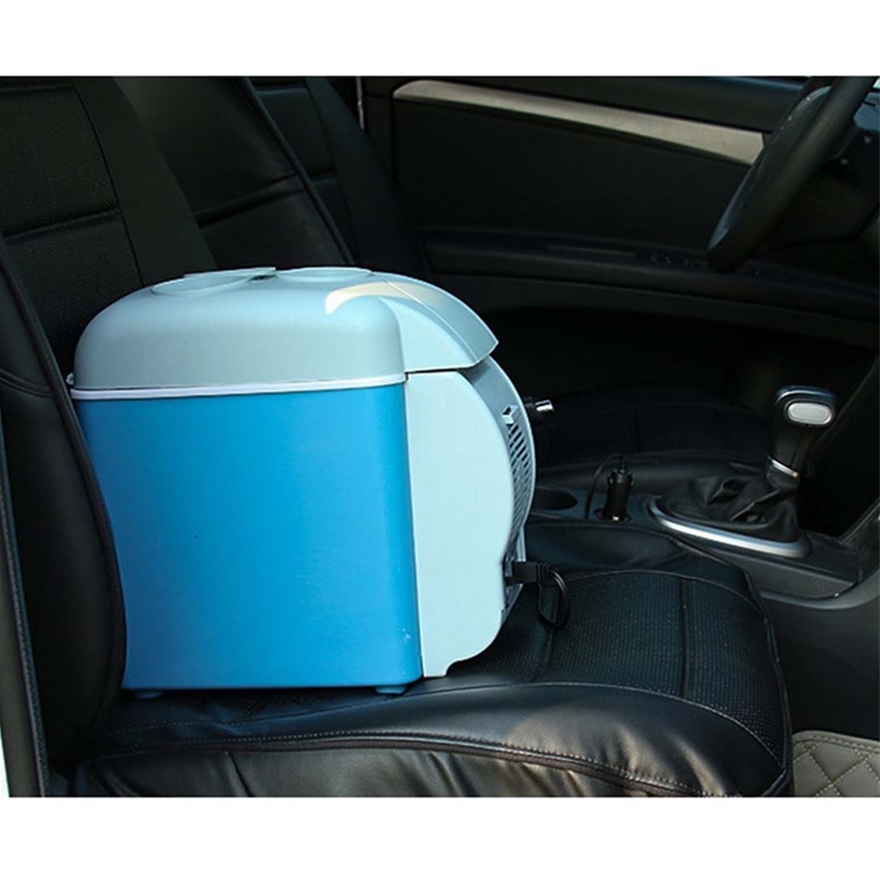 12V Blue Car Small Refrigerator Mini Fridge Cooler Warmer-7.5 L 