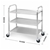 SOGA 3 Tier S/S Kitchen Dining Food Cart Trolley Utility - 95x50x95cm Lge