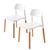 2X Belloch Stackable Dining Chair - WHITE