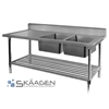 Unused Double Right 1900 x 600 Stainless Steel Sink FSA-2-1900R