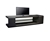 TV Cabinet with 2 Open Storage With Glossy MDF Entertainment Unit in Black
