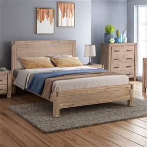 Double size Bed Frame Solid Acacia Wood 