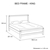 King size Bed Frame in Solid Acacia Wood with Medium High Headboard in Oak