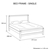 Single size Bed Frame Solid Acacia Wood with Medium High Headboard in Oak