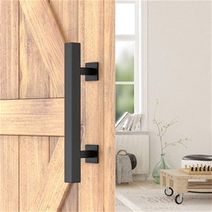 12" Square Pull and Flush Door Handle Se