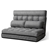 Artiss Lounge Sofa Bed DOUBLE Floor Recliner Chaise Chair Fabric Grey