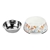 Charlie's Melamine Printed Pet Feeders with Stainless Bowl -Bone Small