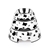 Charlie's Melamine Printed Pet Feeders with Stainless Bowl -Cow Large