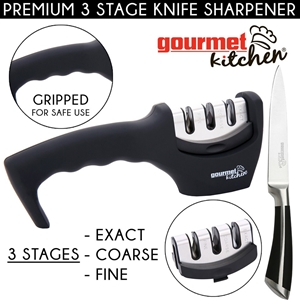 Gourmet Kitchen 3 Slot Knife Sharpener -