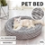 Pet Bed Dog Cat Nest Calming Donut Mat Soft Plush Cave Deep Sleeping XXL