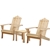 Gardeon Outdoor Sun Lounge Chairs Table Setting Wooden Patio Natural Chair