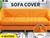 Couch Sofa Seat Covers Stretch Protectors Slipcovers 4 Seater Orange