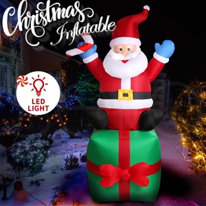 Inflatable Christmas Santa Snowman with 