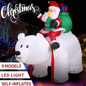 Inflatable Christmas Santa Snowman with 