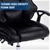 Faux Leather High Back Modern Reclining Executive Office Chair Black