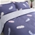 Dreamaker 250TC Egyptian Cotton Printed Quilt Cover Set Double Bed Feathers