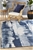 Extra Large Denim Blue Abstract Jacquard Woven Rug - 400X300cm