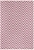 Large Pink Handmade Cotton & Jute Chevron Rug - 280X190cm