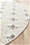 Round Silver Hand Braided Cotton Fleur-de-lis Flat Woven Rug - 200X200cm