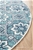 Round Sky Blue Hand Braided Cotton Blooming Flat Woven Rug - 150X150cm