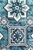 Round Sky Blue Hand Braided Cotton Blooming Flat Woven Rug - 200X200cm
