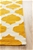 Medium Yellow Handmade Wool Lattice Flatwoven Rug - 225X155cm