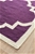 Large Purple Handmade Wool Trellis Flatwoven Runner Rug - 400X80cm