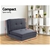 Artiss Lounge Sofa Bed Floor Couch Recliner Chaise Chair Futon Folding Grey
