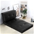 Artiss Lounge Sofa Floor Couch Recliner Leather Chaise Futon Folding Black
