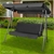 Gardeon 3 Seater Outdoor Canopy Swing Chair - Black