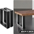 2x Coffee Dining Table Legs Steel Industrial Vintage Metal Box Shape 400MM