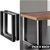 2x Coffee Dining Steel Table Legs Industrial Vintage Metal Box Shape 710MM