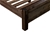 King size Bed Frame in Acacia Wood with Medium High Headboard in Chocolate