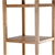 MILENO Bamboo Storage Shelf Unit with Cupboard, 33cm x 36cm x 147cm.