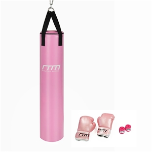70lb Pink Heavy Bag Kit Punching Boxing 