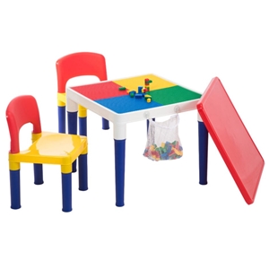 Delsun Kids Table & 2 Chairs Plastic Set