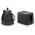Westinghouse Plastic 1.7L kettle & 2 Slice Toaster Pack - Black