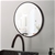 800x800x40mm Black Aluminum Framed Round Bathroom Wall Mirror with Brackets